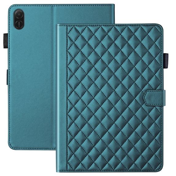 for Honor Pad X9 2024/Honor Pad X8A 11 inch Case, Rhombus Pattern Multiple Viewing Angles Stand Slim Folio Cover (Green)