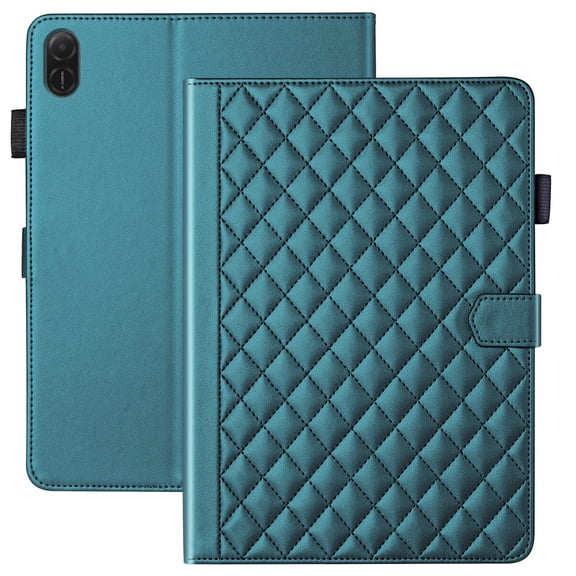 for Honor Pad X9 2024/Honor Pad X8A 11 inch Case, Rhombus Pattern Multiple Viewing Angles Stand Slim Folio Cover (Green)