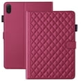 thumbnail image 1 of for Honor Pad X9 2024/Honor Pad X8A 11 inch Case, Rhombus Pattern Multiple Viewing Angles Stand Slim Folio Cover (Red), 1 of 6