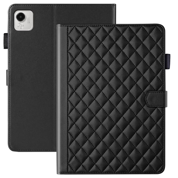 for Honor Pad X9 Pro 2025/Honor Pad X9A 11.5 inch Case, Rhombus Pattern Multiple Viewing Angles Stand Slim Folio Cover (Black)