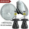 thumbnail image 1 of For Hummer H2 2003-2009 Pair DOT 7" Round LED Headlight High Low Beam, 1 of 15