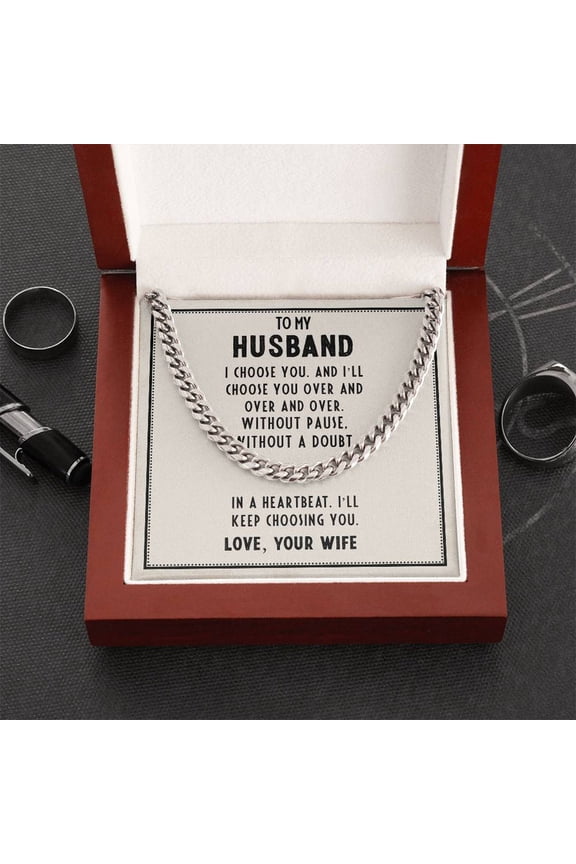 For Husband I Choose You Inspirational Jewelry Gift with Message Card Christmas Gift Box Luxury Box