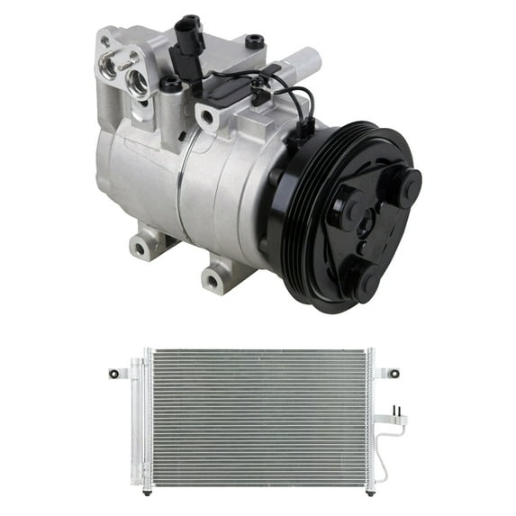 For Hyundai Accent 2003 2004 2005 OEM AC Compressor w/ A/C Condenser & Drier - BuyAutoParts
