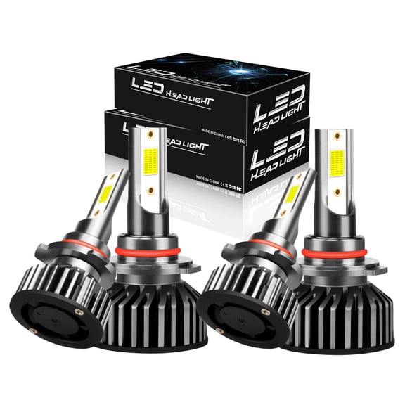 For Hyundai Accent 2014-2020 with projector LED Headlight Bulbs 9005 High and Low Beam 4pc