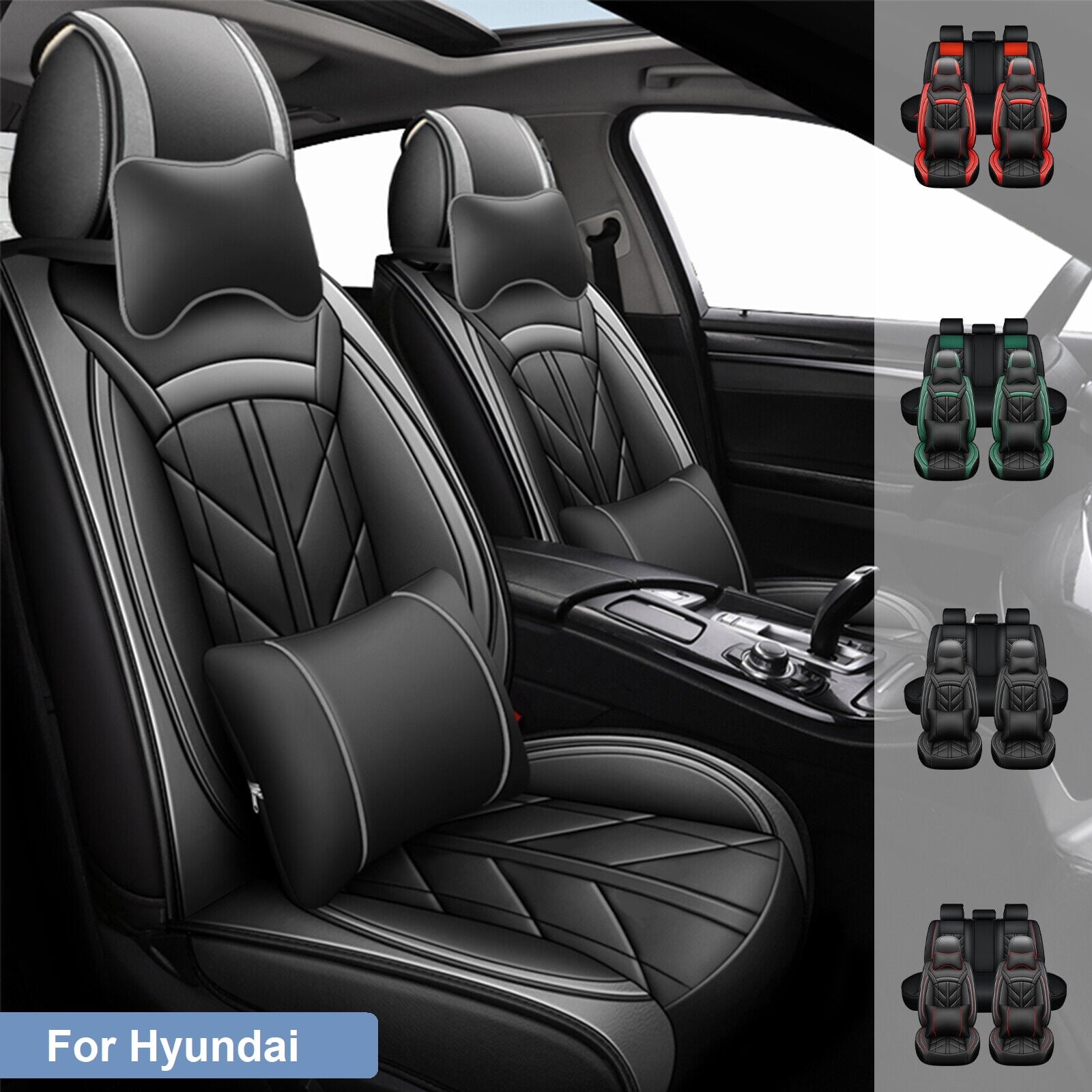 For Hyundai Car Seat Covers Seats Full Set, Waterproof Pu
