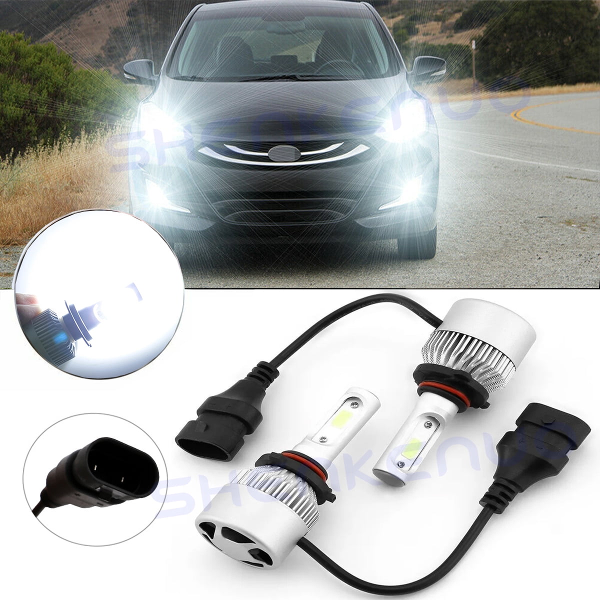 For Hyundai Elantra 2019 2020 - 6000K 9005 LED Headlight High/Low Beam ...