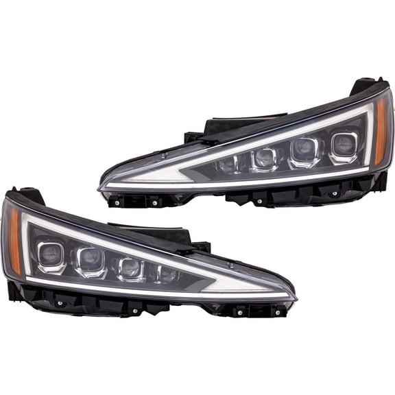 For Hyundai Elantra 2019 2020 Headlight Driver and Passenger Side | Pair | LED | Replacement For HY2502245, HY2503245 | 92101-F2740, 92102-F2740