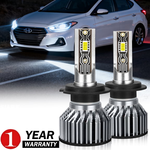 For Hyundai Elantra GT 2013-2017 H7 LED Headlights, Super Bright White, High Beam, Plug & Play, 2-Pack