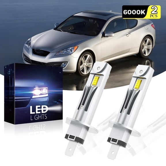 For Hyundai For Genesis Coupe 2010-2012 H1 LED Car Light Bulbs Lamp 4000LM 40W High Power, 6000K Pure White, Easy To Install, Without Battery