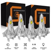 For Hyundai Genesis Coupe 2013-2016 6000K H7 LED Headlight Kit High &Low Beam Bulbs 4x