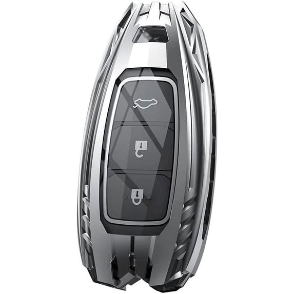 For Hyundai Key Fob Cover,Metal Key Case Cover for Hyundai Palisade Elantra Kona Azera Santa Key Accessories with Keychain