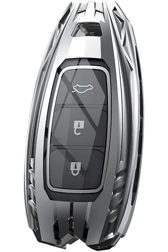 For Hyundai Key Fob Cover,Metal Key Case Cover for Hyundai Palisade Elantra Kona Azera Santa Key Accessories with Keychain