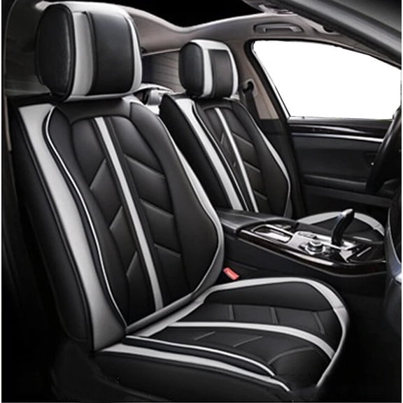 For 2013-2026 Toyota Tacoma 5 Seats Front Rear Protector Leather Seat Covers Set