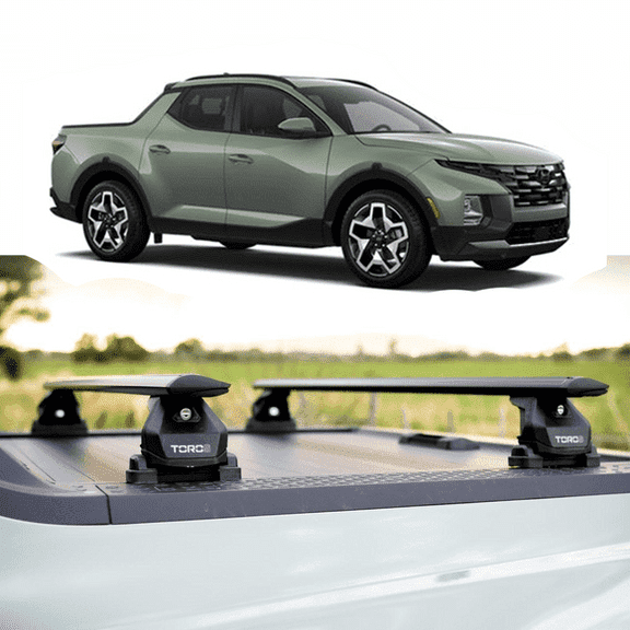For Hyundai Santa Cruz Bed Rack Cross Bars Roof Rack Silver