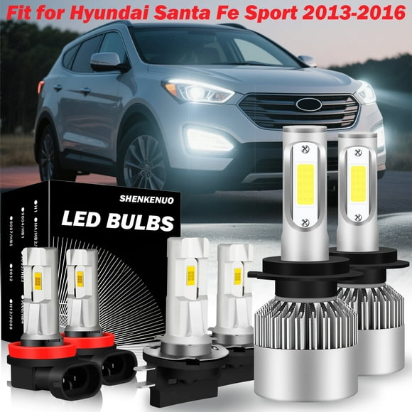 For Kia Forte 2017-2018 LED Headlight High/Lo Beam Fog Light Bulbs Combo Kit - Foto 9