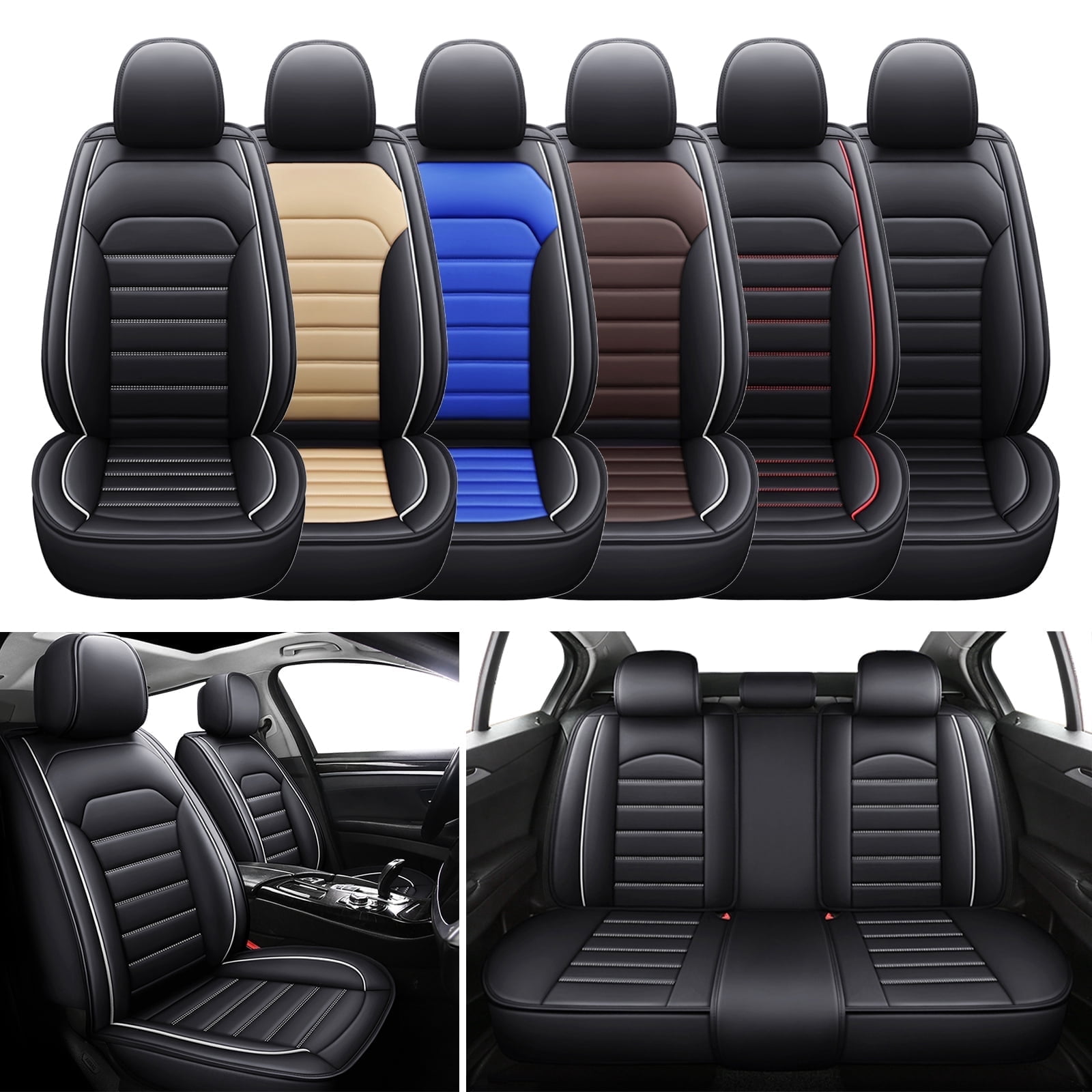 For Hyundai Sonata Car Seat Cover Seats Full Set, Breathable PU