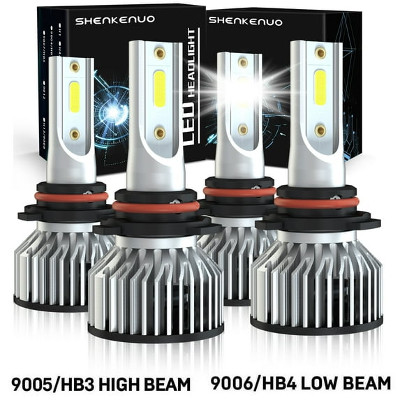 For Hyundai Tiburon 1997 1998 1999 Led Headlight Bulbs 9006 9005 High&Low Beam White 4pcs