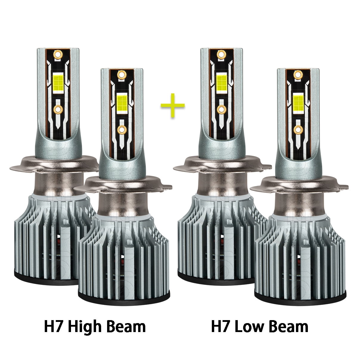 For Hyundai Tiburon 2003-2006 LED Headlight Bulbs H7 H7 High beam and ...
