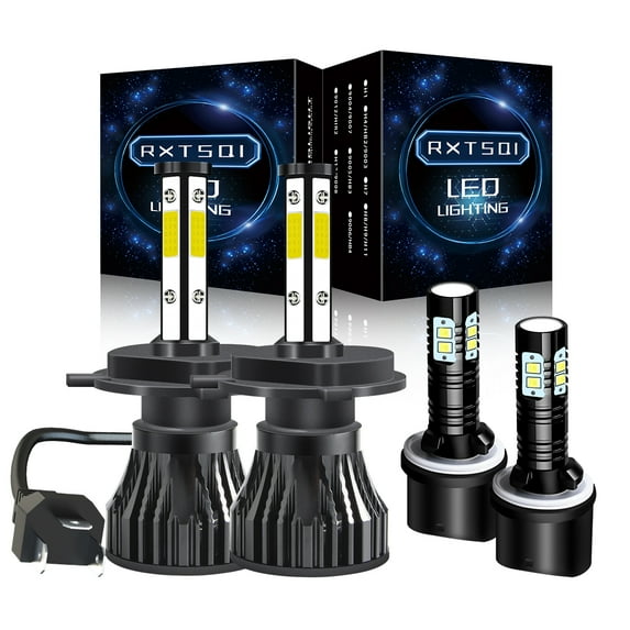 For Hyundai Tucson 2010-2013 4x Combo 9003/H4 880 LED Headlight Fog Light Bulbs 4Pcs,x15