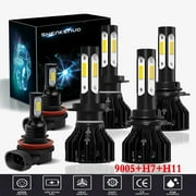 For Hyundai Tucson 2019 2020 LED Headlight Bulbs,9005 H7 High beam and Low Beam and H11 Fog light Bulbs,Pack of 6