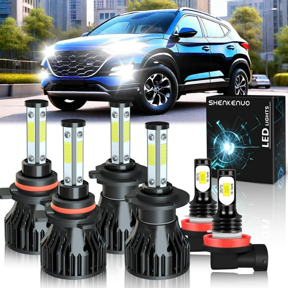 For Hyundai Tucson 2019-2020 LED Headlights 9005 H7 High&Low Beam H11 Fog Lights 6pcs