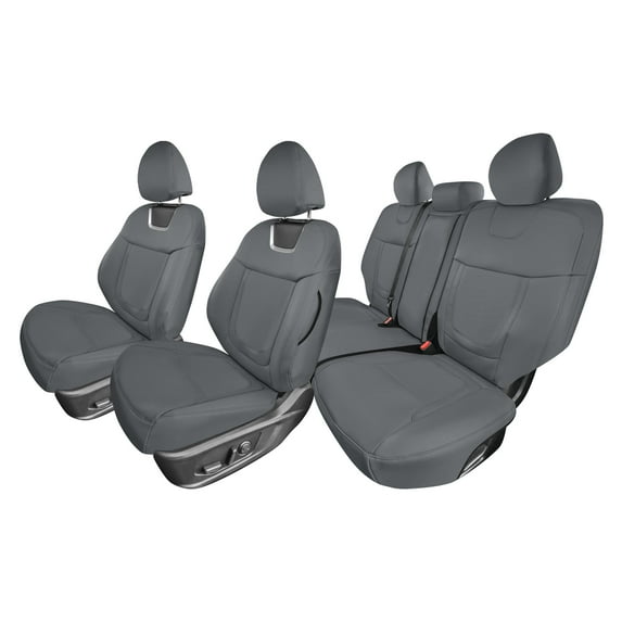 For Hyundai Tucson 2022-2024 FH Group PU Leather Custom Fit Car Seat Covers - Solid Gray Full Set