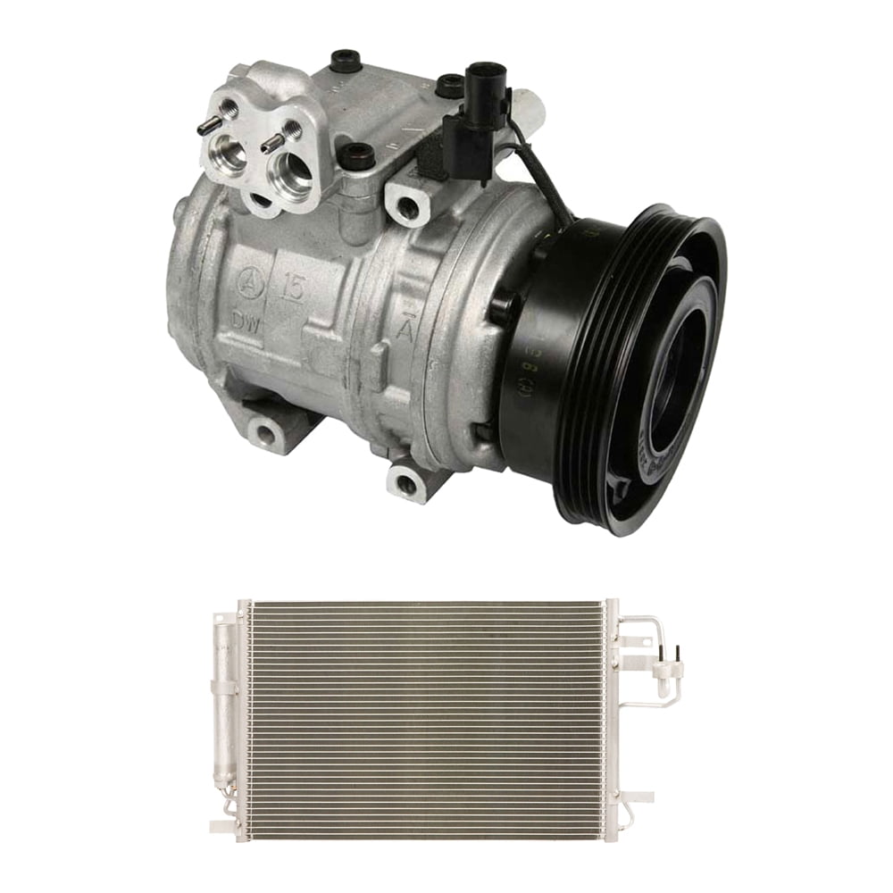 For Hyundai Tucson Kia Sportage OEM AC Compressor w/ A/C Condenser ...