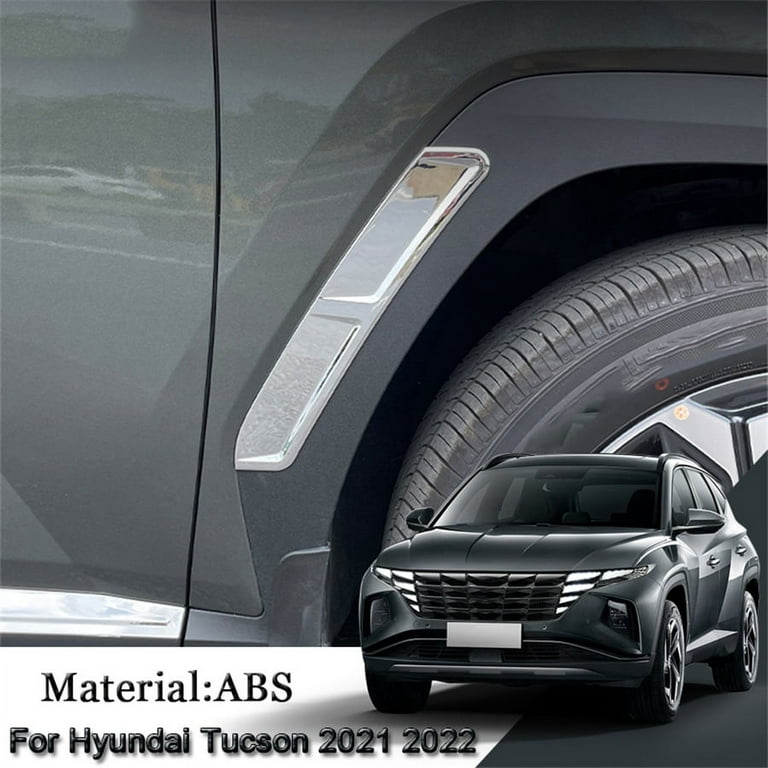 For Hyundai Tucson NX4 21-22 4PC ABS Wheel Eyebrow Side Cover Trim Shape  Sticker 
