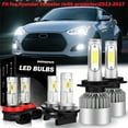 thumbnail image 1 of For Hyundai Veloster (With Projector) 2013 2014 2015 2016 2017 - 6x H7 H11B H11 LED Headlight High Low Beam Bulbs Kit White, 1 of 12