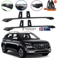 thumbnail image 1 of For Hyundai Venue 2020-2023 Lockable Roof Rack Cross Bars Rails Black 4X Stopper, 1 of 7