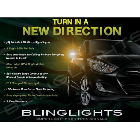 For Hyundai Verna LED Side Mirrors Turnsignals Lights Mirror Turn Signals Lamps Signalers