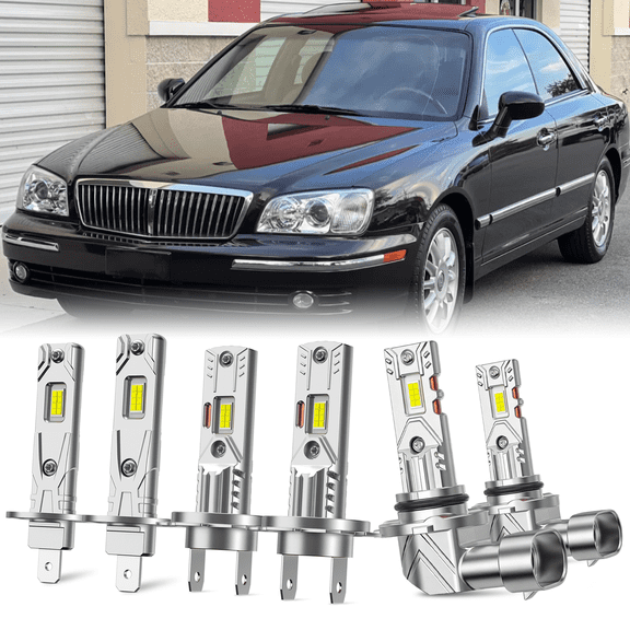 For Hyundai XG350 2002-2005 6x Combo LED Luz Alta/Baja Faros Antiniebla Bombilla