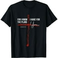 thumbnail image 1 of For I Know The Plans I Have For You - Jeremiah 29:11 Design T-Shirt Black Medium, 1 of 4
