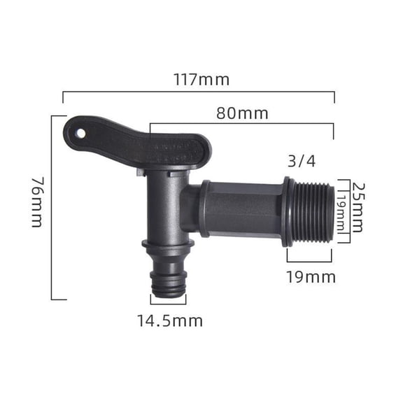 For IBC Tank Tap Adapter Fitting Connector Water Thread Joint Garden Hose Smile Home