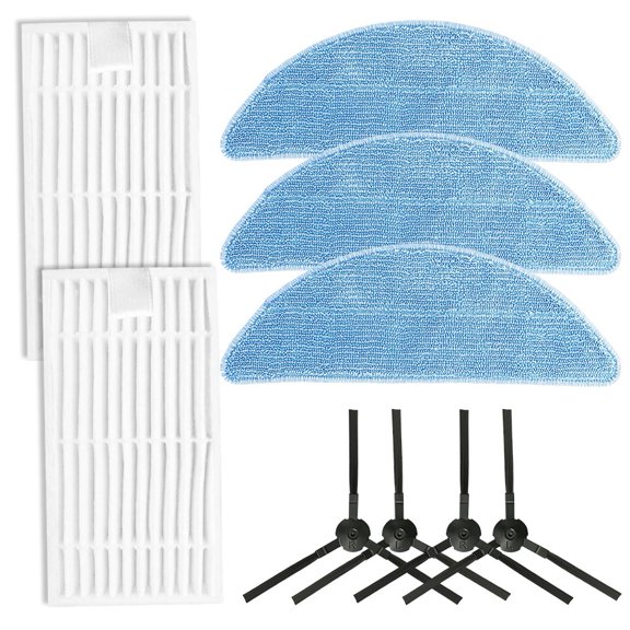 For ILIFE G9/G9PRO/V9/V9PRO Accessories Pack Cleaning Cloths Side Brush Filter