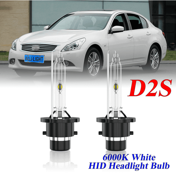 For INFINITI G25 G35 G37 2003-2010 2011 2012 D2S HID Headlight High/Low Beam 6000K Crystal White Xenon Bulbs Set 2