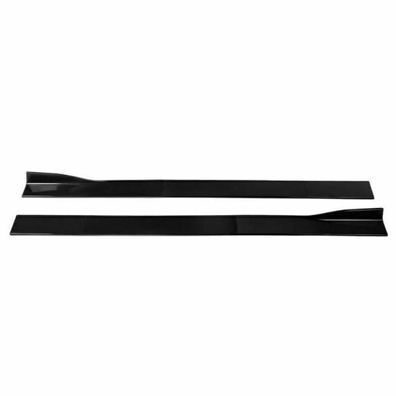 For INFINITI Q50 2014-2024 Models, Gloss Black Side Skirts Rocker Panel & Front Splitter Lip Kit, Side Sill Cover Trim