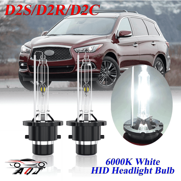 For INFINITI QX60 2014-2019 2020 D2S HID Headlight High/Low Beam 6000K Crystal White Xenon Bulbs Set 2