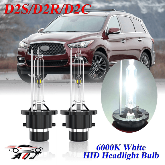 For INFINITI QX60 2014-2019 2020 D2S HID Headlight High/Low Beam 6000K Crystal White Xenon Bulbs Set 2