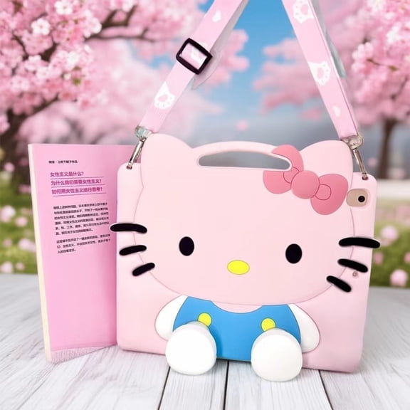 For IPad 9 8 7th Air Mini 2 3 4 5 6 10.9 Pro A16 11 Inch Case Cartoon My Melody Bracket Silicone Tablet Protective Case