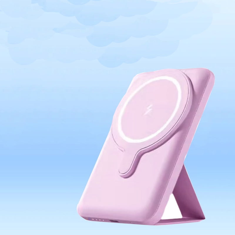 For IPhone 15 14 13 12 Pro Max 5000mAh Magnetic Power Bank Wireless Fast Pro Portable Charger pink