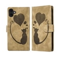 thumbnail image 1 of For IPhone 17 6.3" Cat Patterned Embossed Strong Magnetic Attachment/Closure, Card Slots/Pocket, PU Leather Flip Wallet Case ﻿,Brown,For iPhone 17, 1 of 7