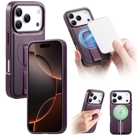 For IPhone 17 Pro 6.3" Case With Belt Clip Holster And Kickstand MagSafe Magnetic Phone Cases,Purple,For iPhone 17 Pro