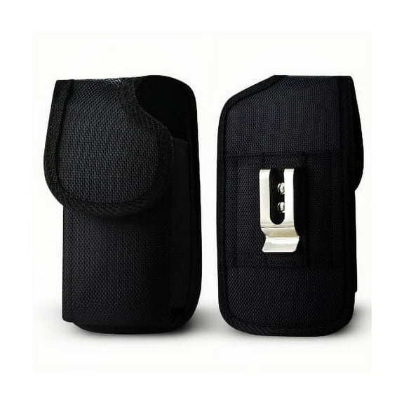 For IPhone 7 / IPhone 8 Rugged Nylon Pouch Plus Cell Phone With Cover Size - Black