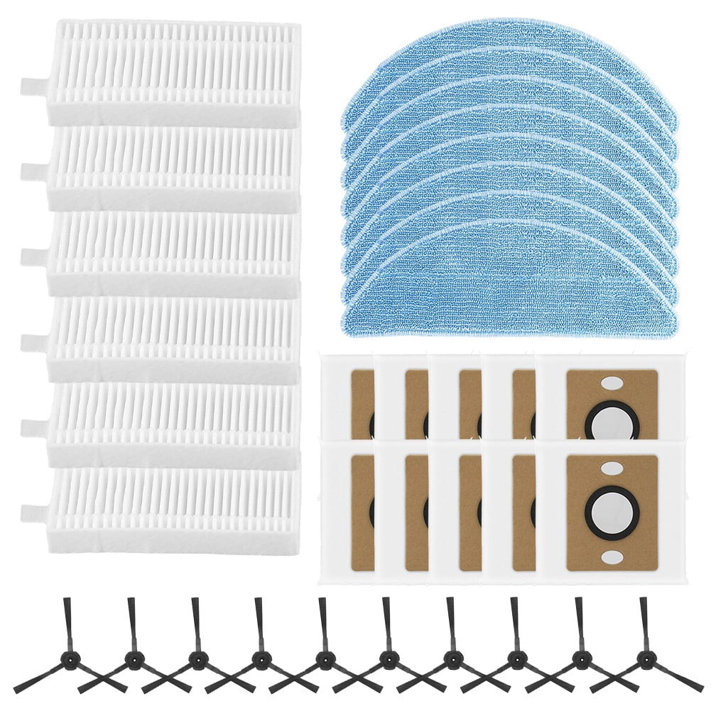 For Ilife A12 Pro Self Emptying Robot Vacuum Cleaner Filter Mop Cloth Dust Bag Side Brush Kit Household Cleaning Accessories
