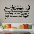 thumbnail image 1 of For In Dreams We Enter A World That Is Entirely Our Own Quote Bedroom Vinyl Wall Decal For Room Bedroom Nursery Wall Art Wall Sticker Decoration Cute Home Wall Décor Design Size (10x10 inch), 1 of 3