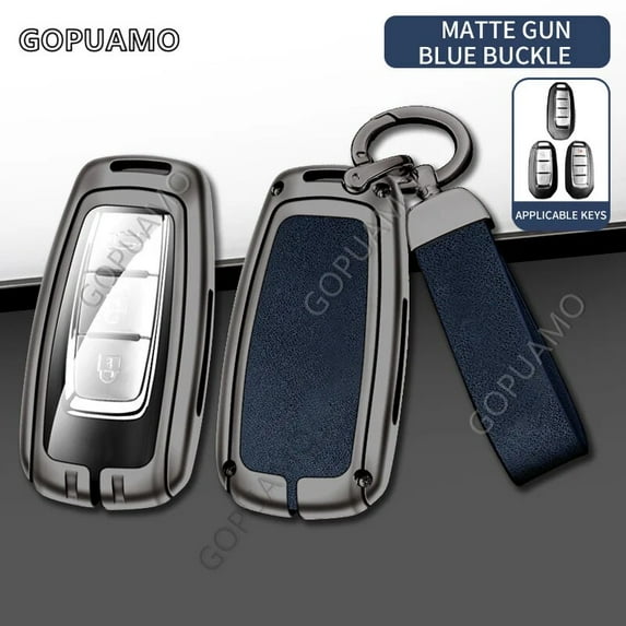 For Infiniti B 3/4 buttons key case Q60 Q70 QX50 QX60 Holder Zinc alloy+leather Car Remote Key Case Cover Protect Shell