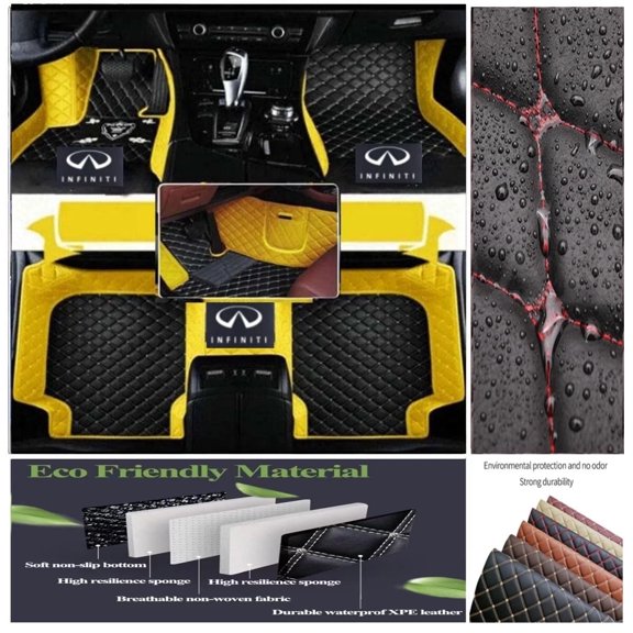 For Infiniti Car Floor Mat Cargo Liner Carpet Rug Pad Handmade Waterproof Custom