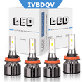 thumbnail image 1 of For Infiniti EX35 2008-2012 LED Headlights Combo 4Pcs H11 High Low Beam Bulbs Kit 6000K White, 1 of 10