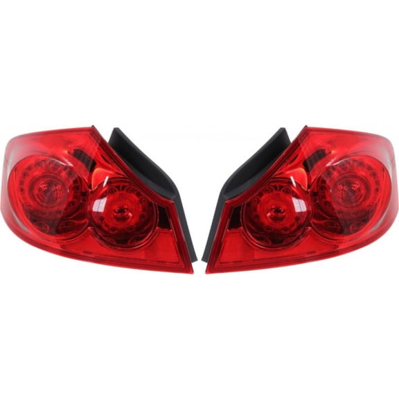 For Infiniti G35 Tail Light 2007 2008 Driver and Passenger Side Pair/Set | Red Lens | Sedan | IN2800118, IN2801118 | 26555JK60D, 26550JK60D